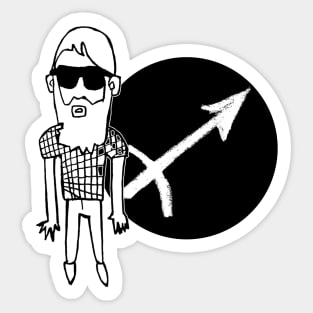 Sagittarius Zodiac Man, Sagittarius Guy Sticker